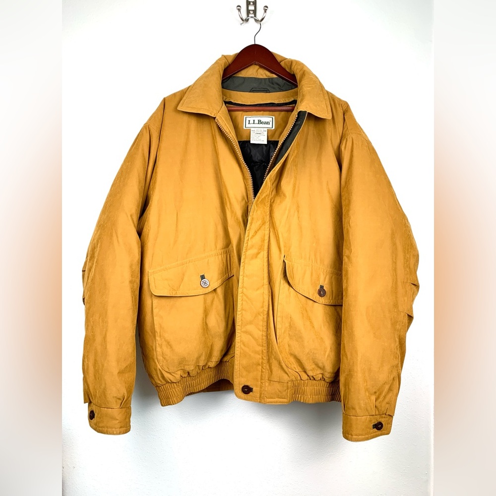 NWOT L.L. Bean men’s vintage goose down zip-out heavy puffer bomber coat Size XL